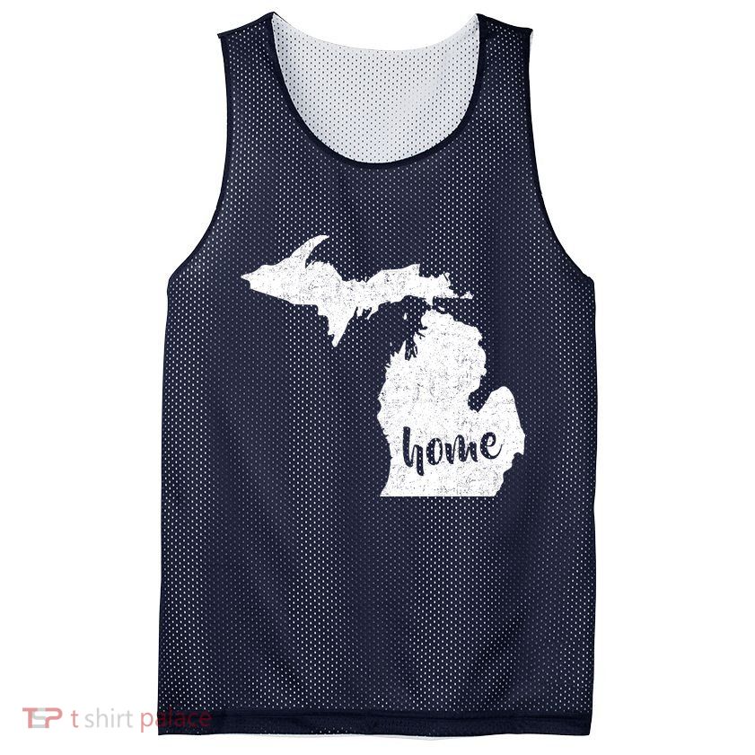 Michigan Home State Mesh Reversible Basketball Jersey Tank