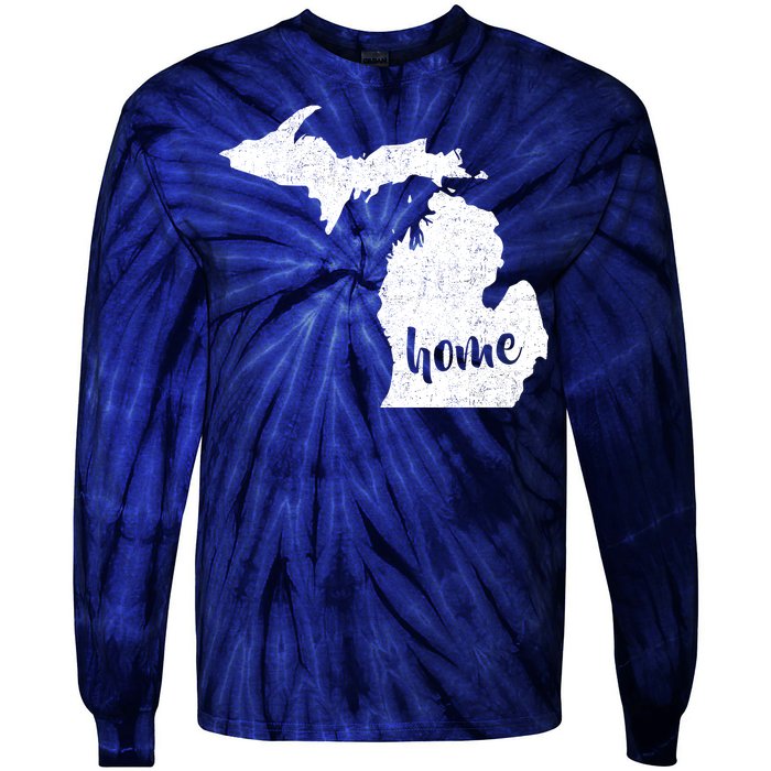 Michigan Home State Tie-Dye Long Sleeve Shirt