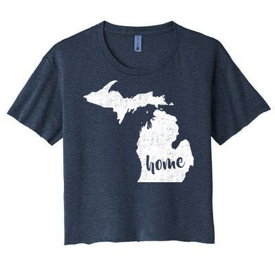 Michigan Home State Women's Crop Top Tee