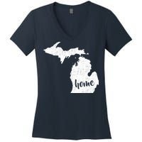 Michigan Home State Women's V-Neck T-Shirt