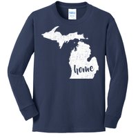 Michigan Home State Kids Long Sleeve Shirt