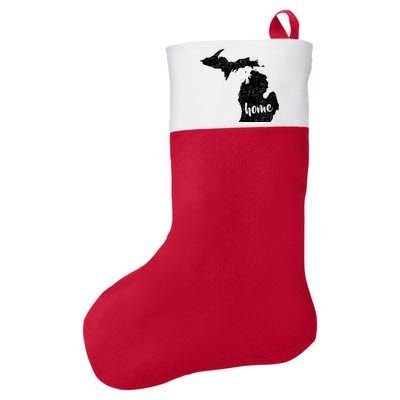 Michigan Home State Felt Holiday Christmas Stocking