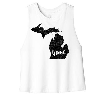 Michigan Home State Women's Racerback Cropped Tank