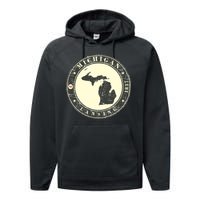 Michigan Lansing Retro Performance Fleece Hoodie