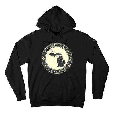 Michigan Lansing Retro Hoodie