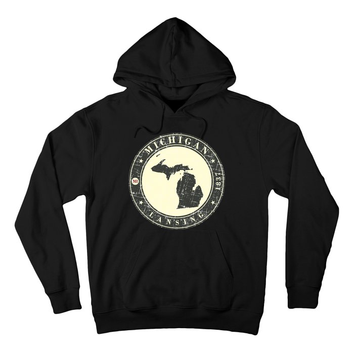 Michigan Lansing Retro Hoodie