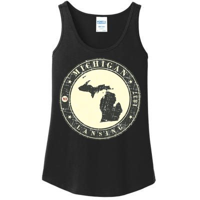 Michigan Lansing Retro Ladies Essential Tank