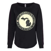 Michigan Lansing Retro Womens California Wash Sweatshirt