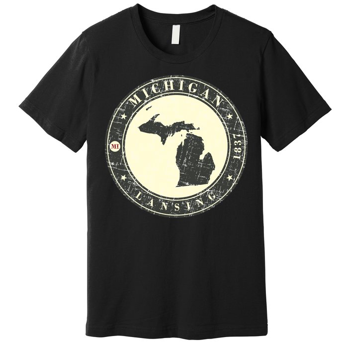 Michigan Lansing Retro Premium T-Shirt