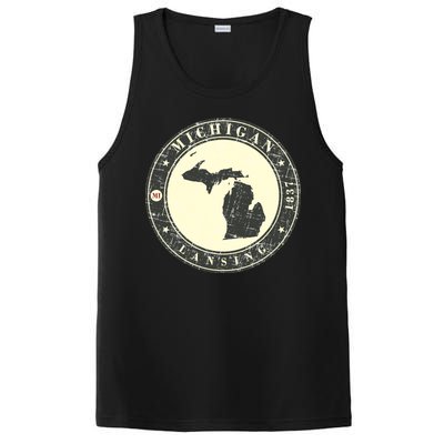 Michigan Lansing Retro PosiCharge Competitor Tank