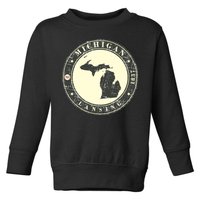 Michigan Lansing Retro Toddler Sweatshirt