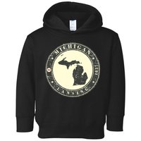 Michigan Lansing Retro Toddler Hoodie