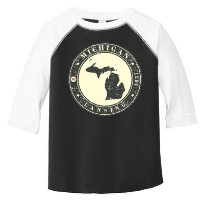 Michigan Lansing Retro Toddler Fine Jersey T-Shirt