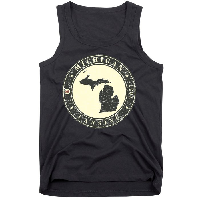 Michigan Lansing Retro Tank Top