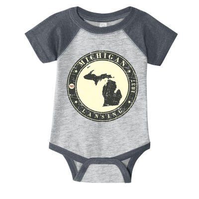 Michigan Lansing Retro Infant Baby Jersey Bodysuit