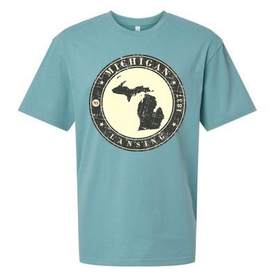 Michigan Lansing Retro Sueded Cloud Jersey T-Shirt