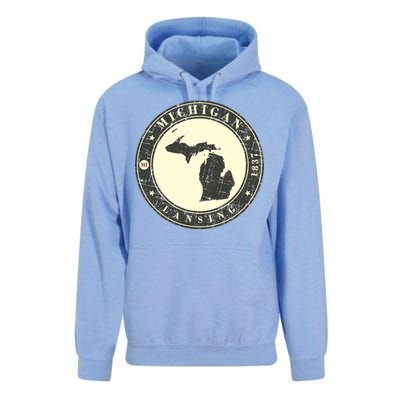 Michigan Lansing Retro Unisex Surf Hoodie