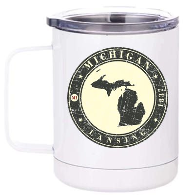 Michigan Lansing Retro 12 oz Stainless Steel Tumbler Cup