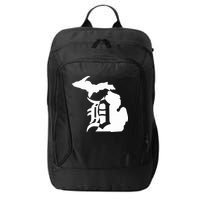 Michigan Mitten Old English D Detroit City Backpack