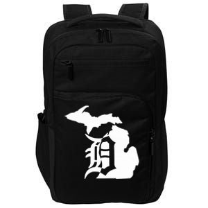 Michigan Mitten Old English D Detroit Impact Tech Backpack