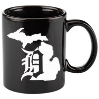 Michigan Mitten Old English D Detroit 11oz C Handle Ceramic Mug