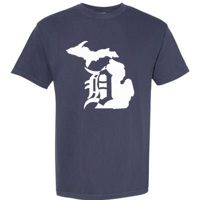 Michigan Mitten Old English D Detroit Garment-Dyed Heavyweight T-Shirt