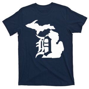 Michigan Mitten Old English D Detroit T-Shirt