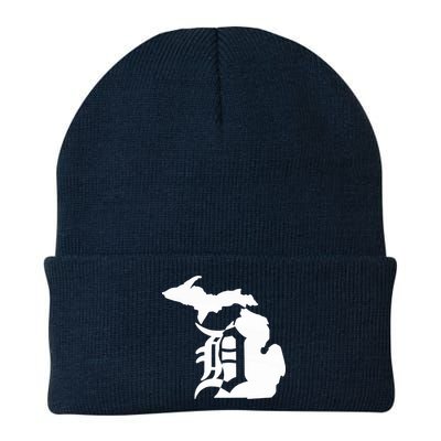 Michigan Mitten Old English D Detroit Knit Cap Winter Beanie