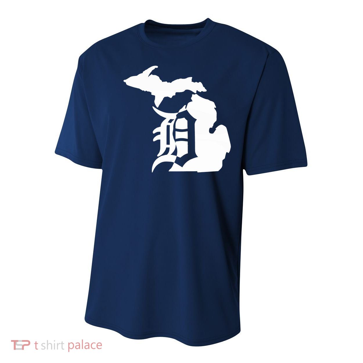 Michigan Mitten Old English D Detroit Youth Performance Sprint T-Shirt