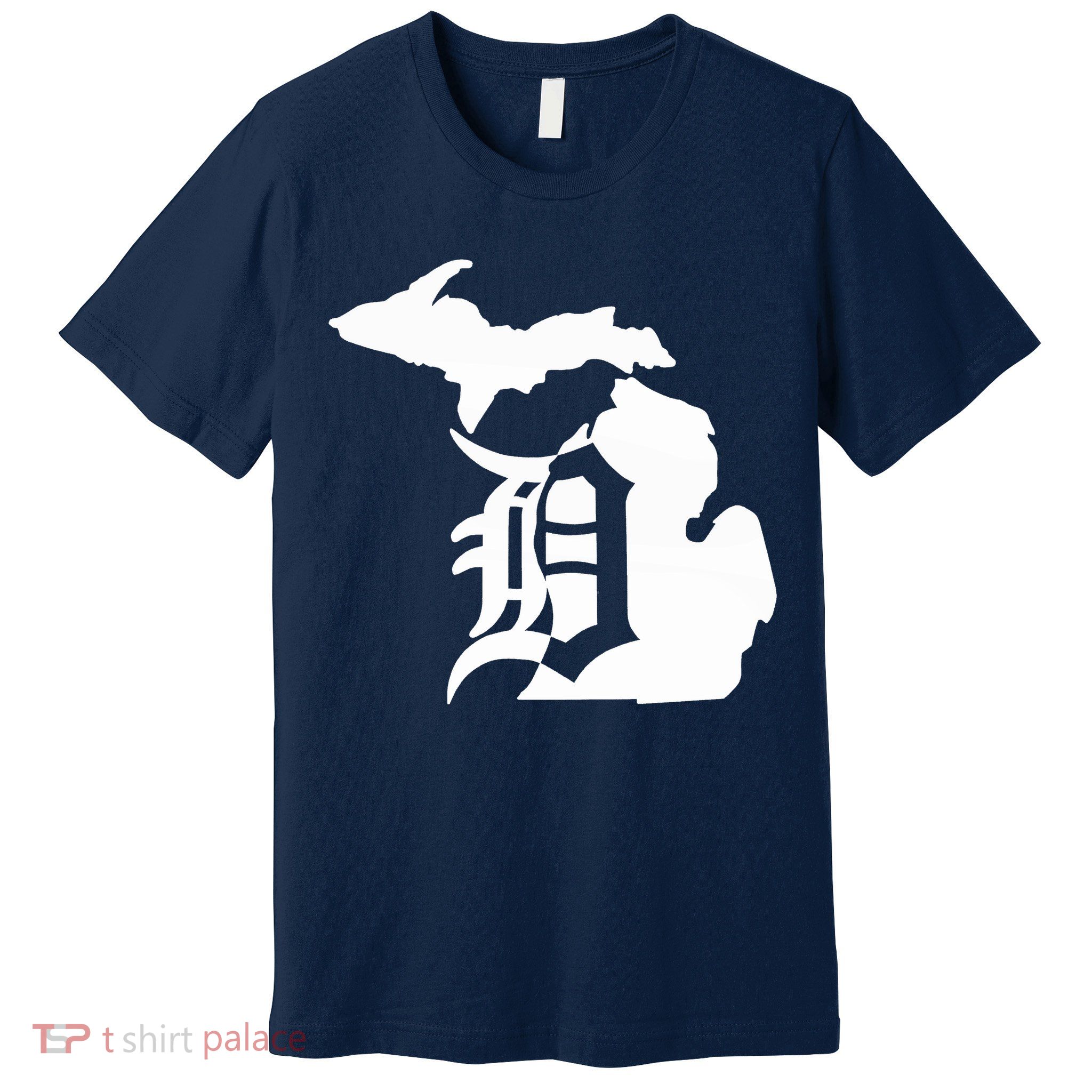 Michigan Mitten Old English D Detroit Premium T-Shirt