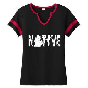 Michigan Native Ladies Halftime Notch Neck Tee