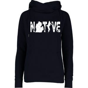 Michigan Native Womens Funnel Neck Pullover Hood