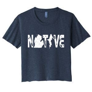 Michigan Native Women's Crop Top Tee