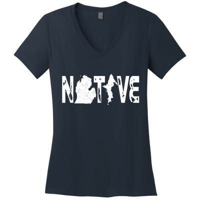 Michigan Native Women's V-Neck T-Shirt