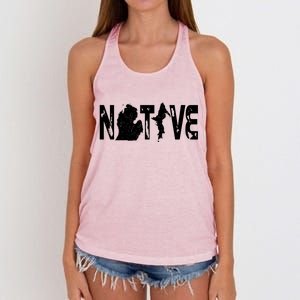 Michigan Native Women's Knotted Racerback Tank