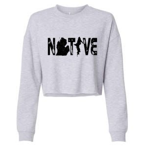 Michigan Native Cropped Pullover Crew