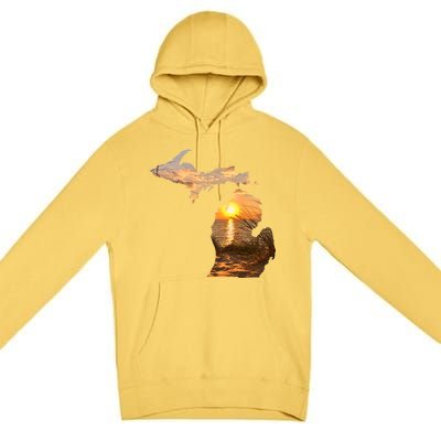 Michigan Sunset Lake Premium Pullover Hoodie