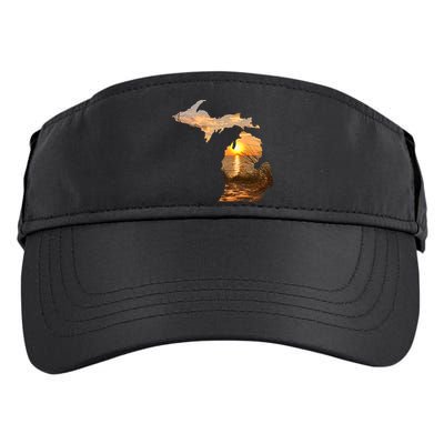 Michigan Sunset Lake Adult Drive Performance Visor
