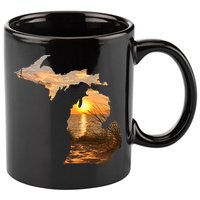 Michigan Sunset Lake 11oz C Handle Ceramic Mug