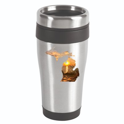 Michigan Sunset Lake 16oz Travel Tumbler