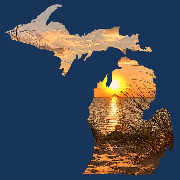 Michigan Sunset Lake Cool Comfort Performance Bucket Hat