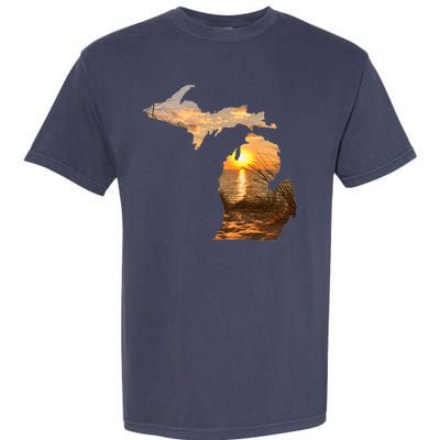 Michigan Sunset Lake Garment-Dyed Heavyweight T-Shirt