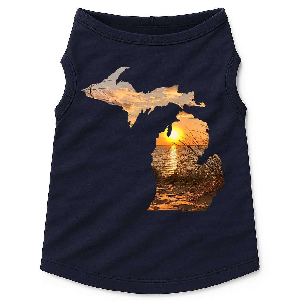 Michigan Sunset Lake Doggie Tank