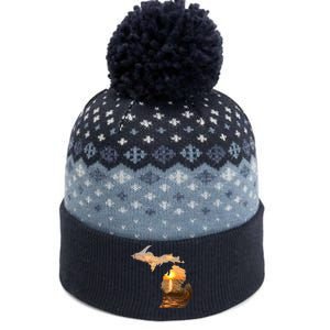 Michigan Sunset Lake The Baniff Cuffed Pom Beanie