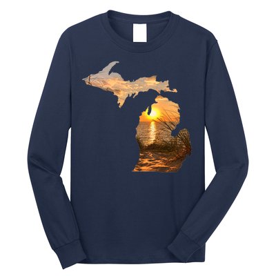 Michigan Sunset Lake Long Sleeve Shirt