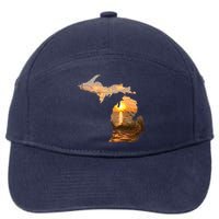 Michigan Sunset Lake 7-Panel Snapback Hat