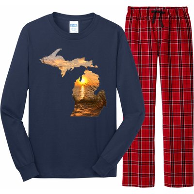 Michigan Sunset Lake Long Sleeve Pajama Set