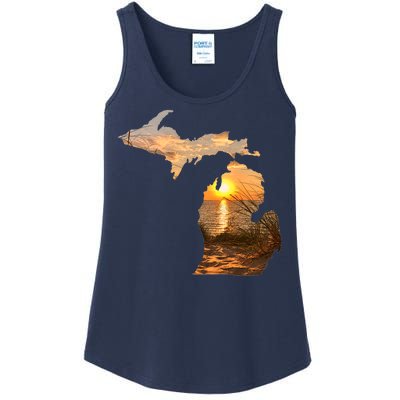 Michigan Sunset Lake Ladies Essential Tank