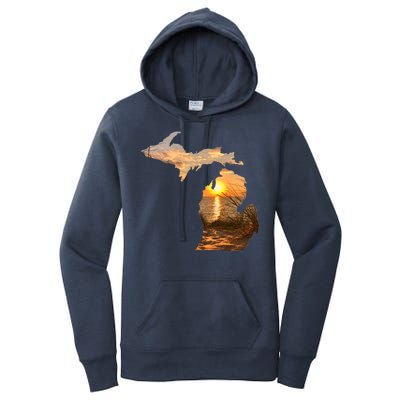 Michigan Sunset Lake Women's Pullover Hoodie