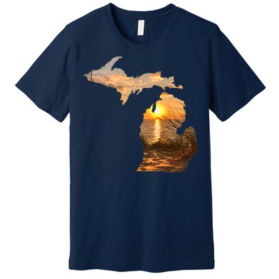 Michigan Sunset Lake Premium T-Shirt